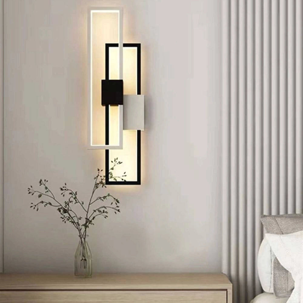Trade Shop - Applique Led Rettangolare 2x23w Cct 3000k A 6500k Parete Dimmerabile Telecomando -