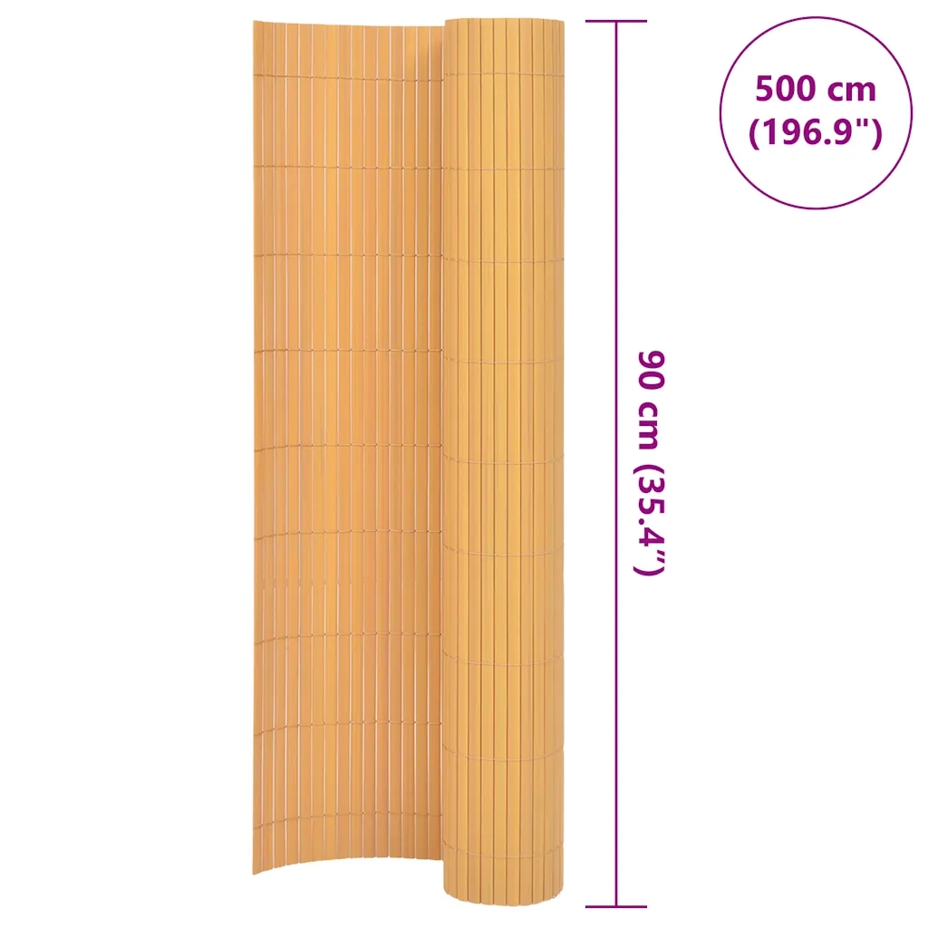 Recinzione da Giardino a Doppio Lato in PVC 90x500 cm Gialla 43629