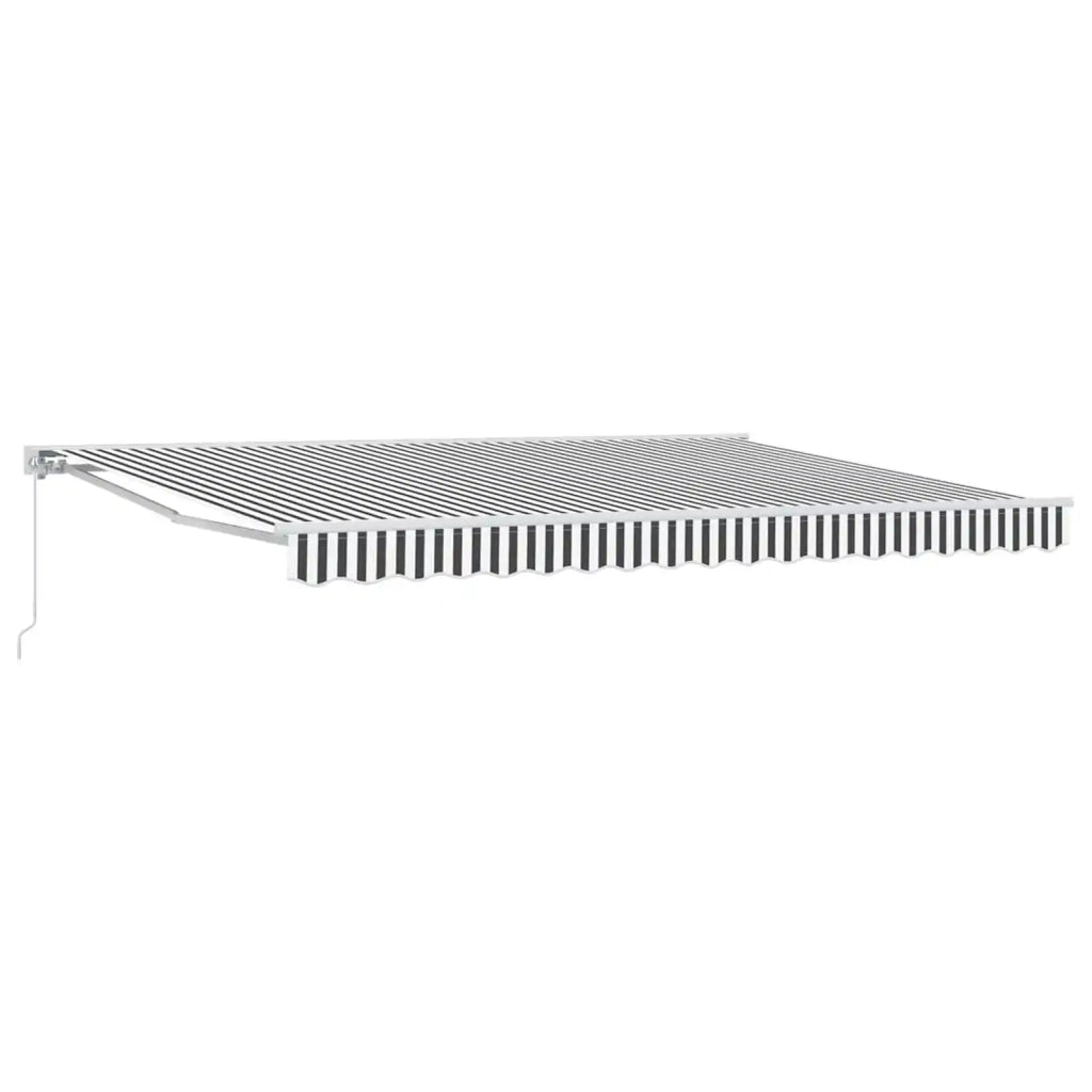 Tenda retrattile manuale Antracite e Bianco 4 × 3,5 m 3420275
