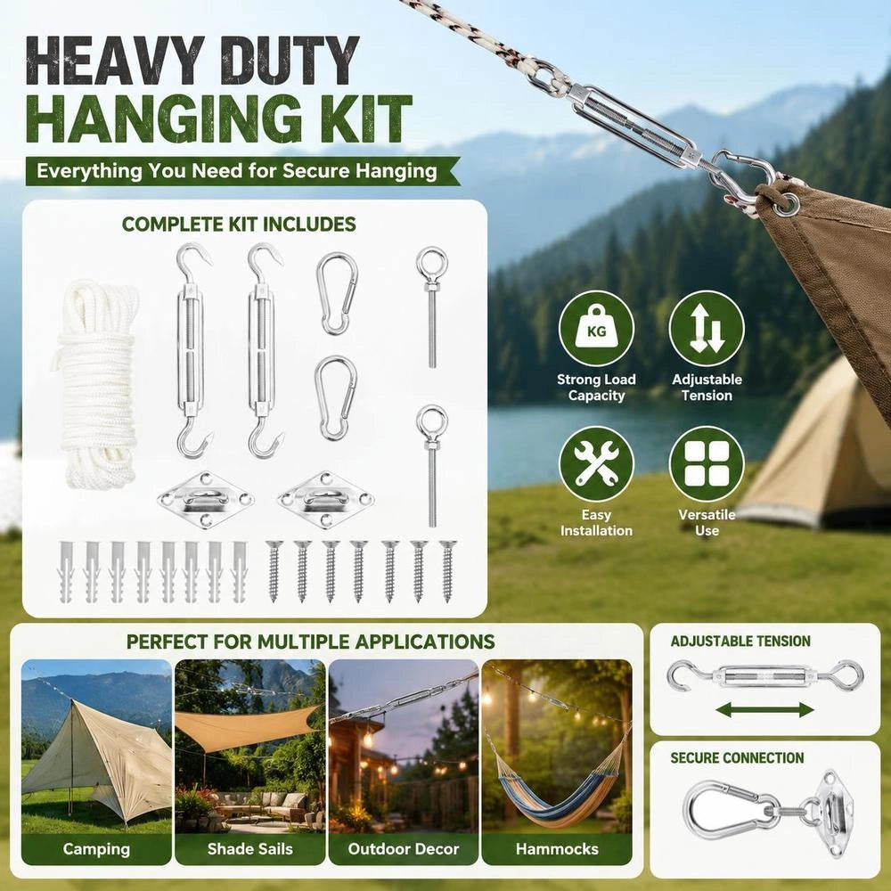 9-piece Sunshade Accessory Set, Stainless Steel