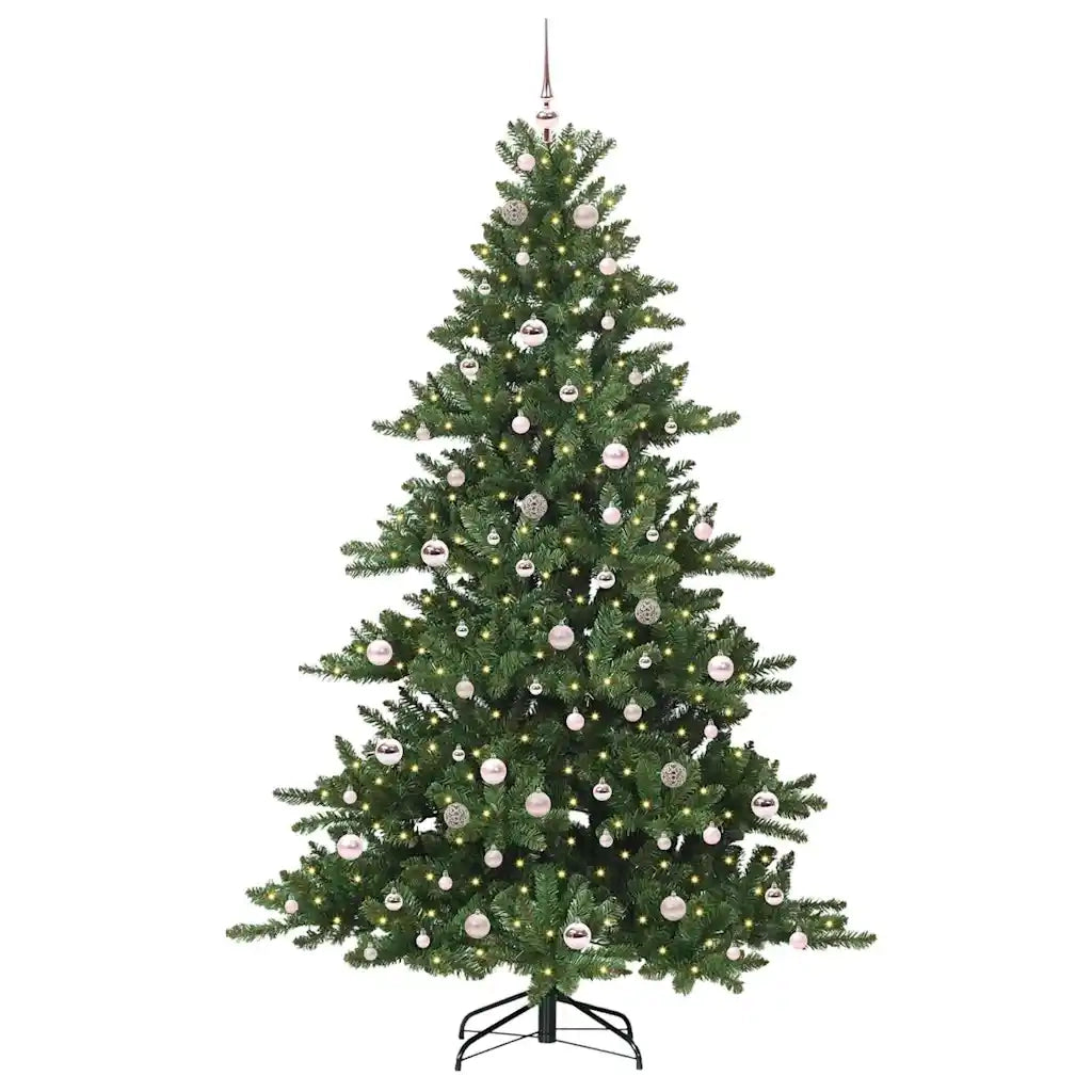 Albero di Natale Artificiale con Rami Pieghevoli Verde 210 cm 3397681