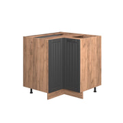Vicco Mobile ad angolo cucina Grigio scuro 80.5 cm , PL Rovere