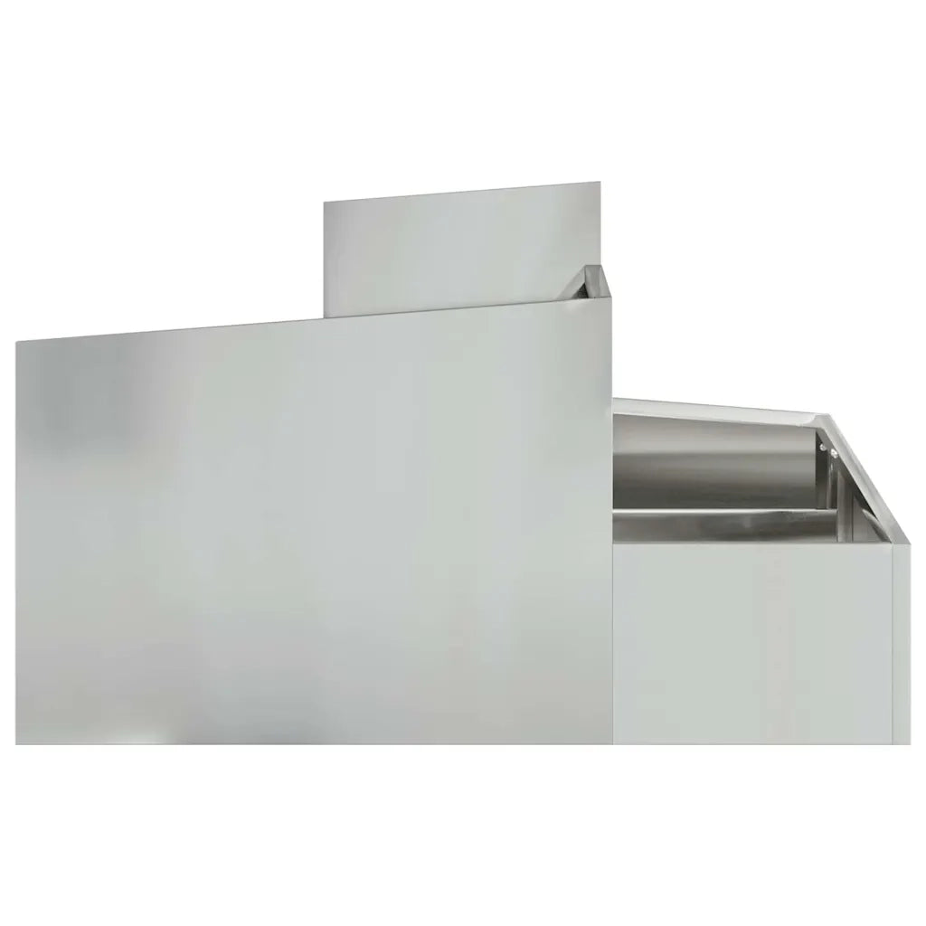 Vaso da giardino Argento 80 x 80 x 50 cm Acciaio zincato 873583