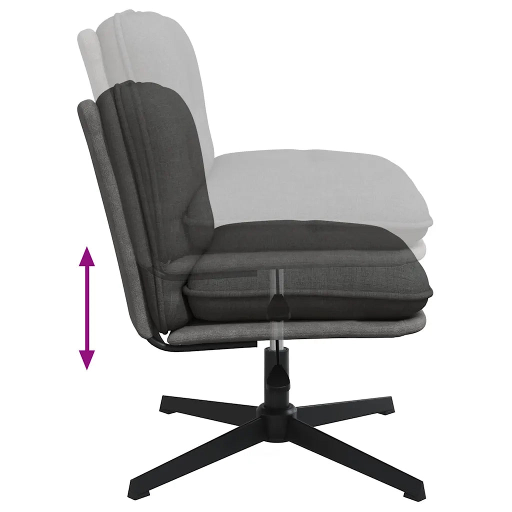 vidaXL Sedia da Ufficio Girevole Grigio Scuro in Tessuto