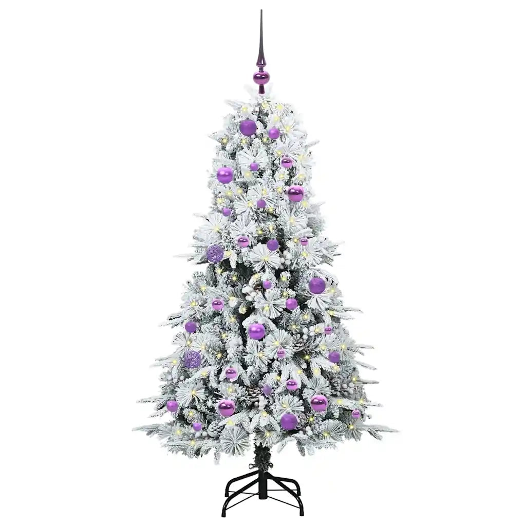 Albero di Natale Artificiale con Rami Pieghevoli Bianco 150 cm 3397477