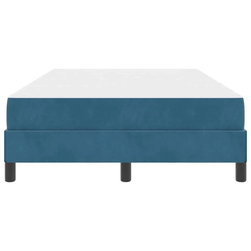 Letto a molle con materasso-Struttura Letto con Materasso Blu Scuro 120 x 190 cm Tessuto