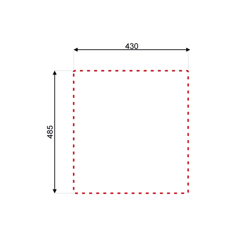 Lavello cucina incasso monovasca 45x50.5 cm inox Samet SA310401