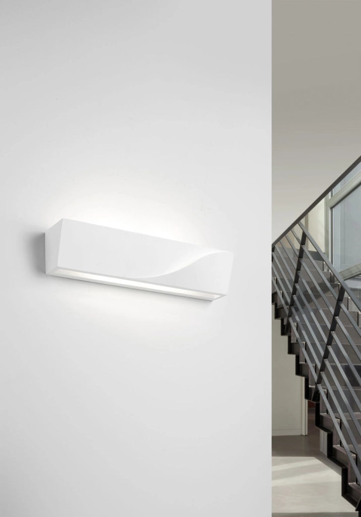Applique PELLENE da Parete 2 Luci bianco in gesso attacco G9 35,5cm