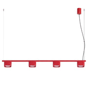 Lampadario RIFF 4 rosso Gx53