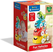 Veicoli Attivita, Macchinine per Bambini , Gioco Prima Infanzia Made in Italy, Play For Future, 4 Mezzi Impilabili per S