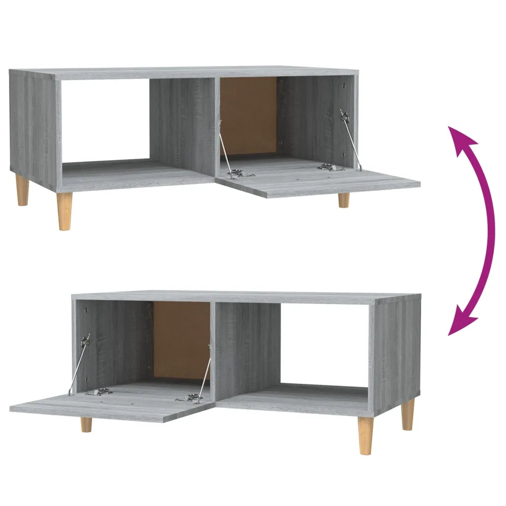 Tavolino Salotto Grigio Sonoma 89,5x50x40 cm Legno Multistrato