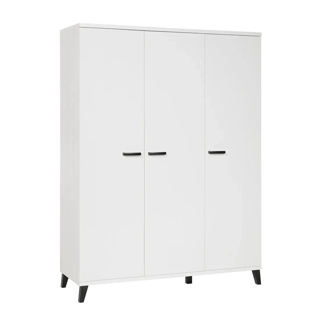 Camera per bambino DANAÉ, colore bianco, letto trasformabile da 60x120 a 90x200, armadio, fasciatoio e comodino