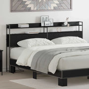 vidaXL Testata contenitore Rovere nero 180 cm Legno multistrato
