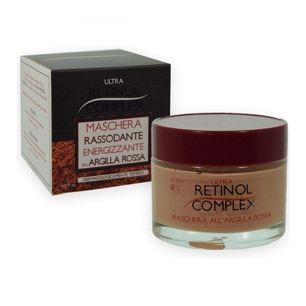 Trade Shop - Crema Maschera Viso Rassodante Argilla Rossa 50ml Con Tocoferolo Energizzante -