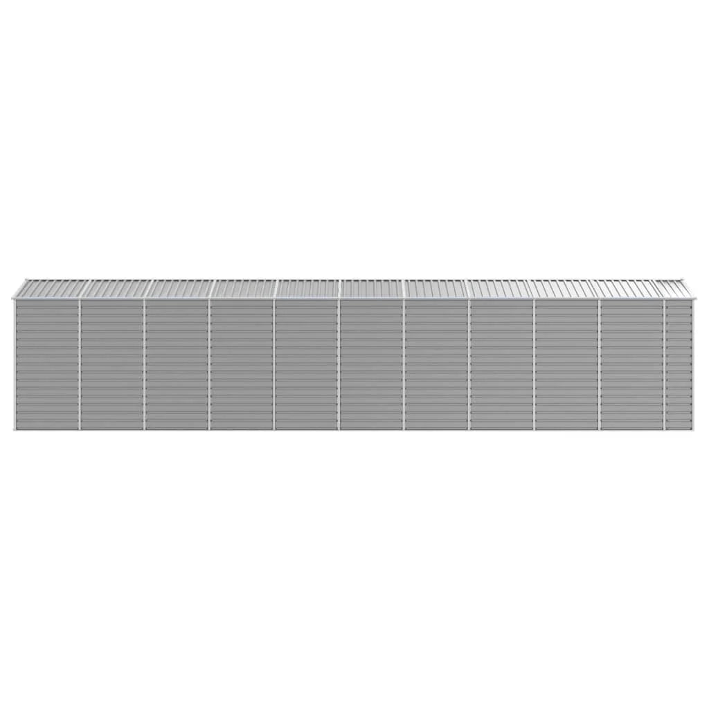 Casetta da giardino cabina ripostiglio capanno da esterno capanno per attrezzi robusta colore chiaro 191 x 895 x 198 cm acciaio zincato grigio 02_0022250