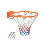 Canestro da basket da 45 cm con rete in poliestere resistente e ammortizzante stile moderno in metallo arancione 20_0017978