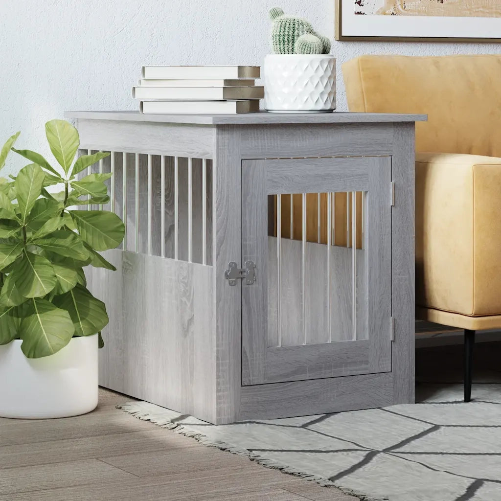Gabbia Cani da Arredamento Grigio Sonoma 55x75x65cm Multistrato CFW6510456