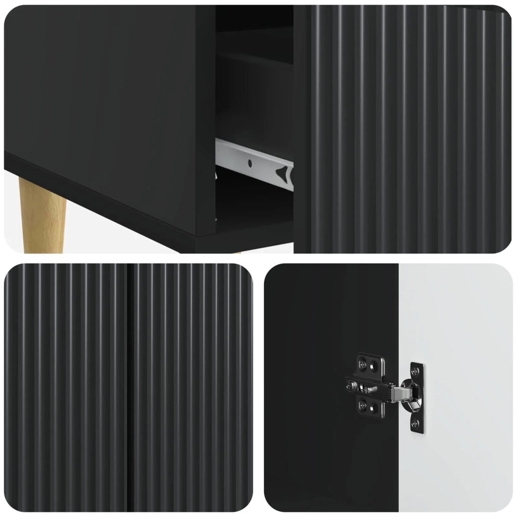 Credenza Nero 66 x 34,5 x 95 cm Legno ingegnerizzato