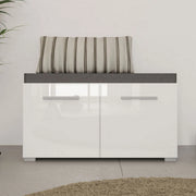 Cannole, Mobile da Ingresso un Ripiano, 79x35x45h cm Bianco