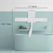 Set di 1 sensore di detersivo per doccia van per porta vetrata di doccia 28 cm con gomma di silicone e gancio di silicone, supporto antiscivolo, sensore di detersivo universale per porte vetrata, specchi, piastrelle, auto (bianco)