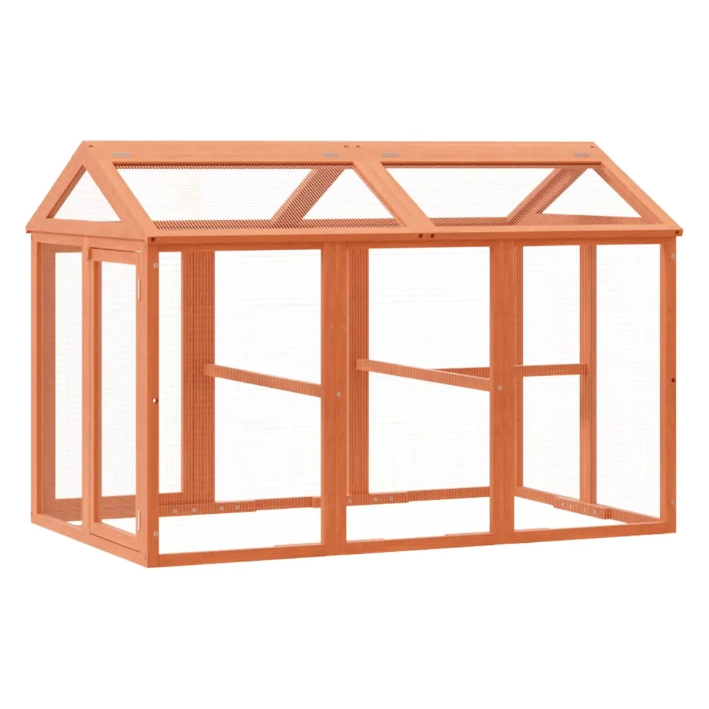 Box per Animali Marrone 141x94x104 cm in Legno Massello di Pino CFW3544771