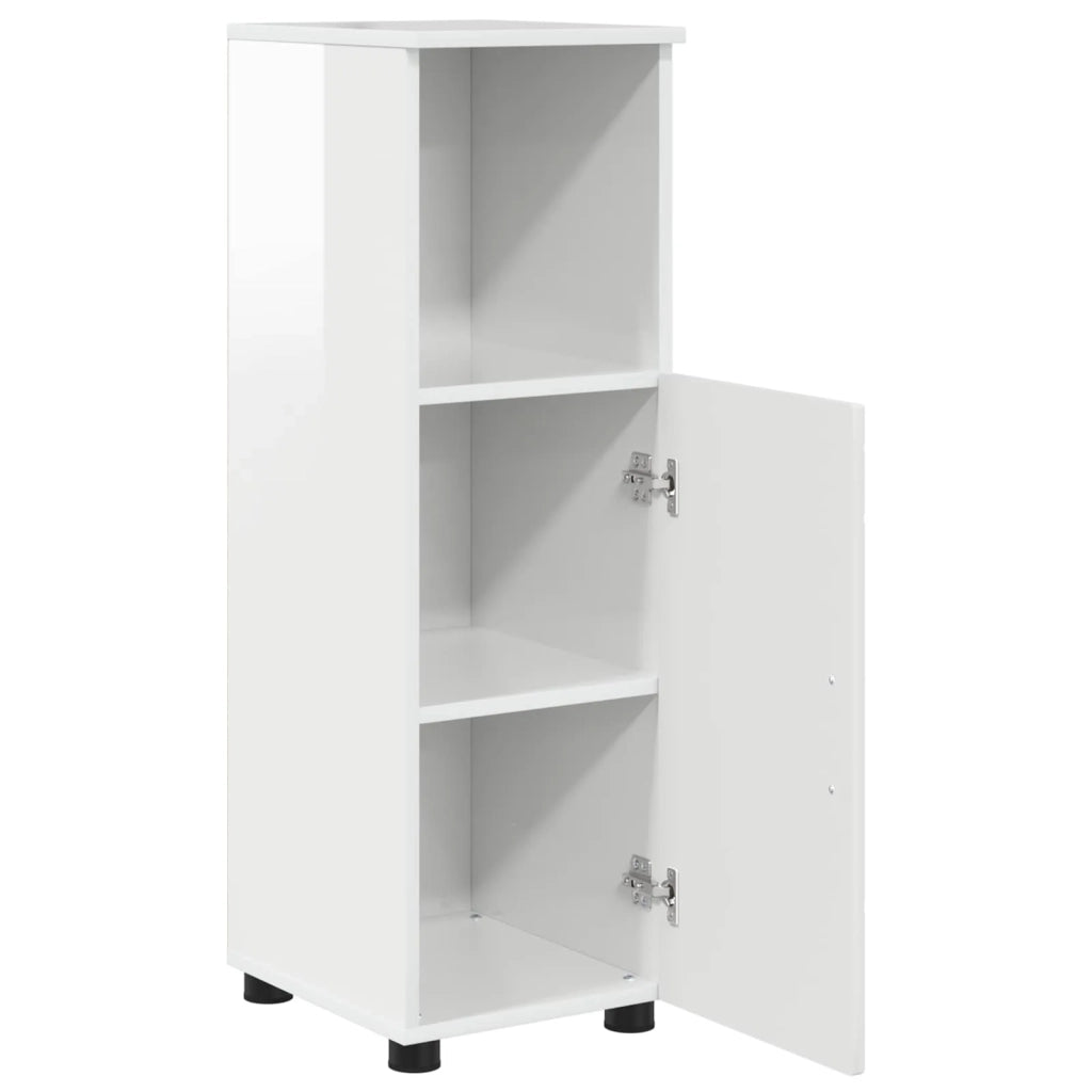 Mobile da Bagno con archiviazione Bianco Lucido 30 x 35 x 95 cm 883318
