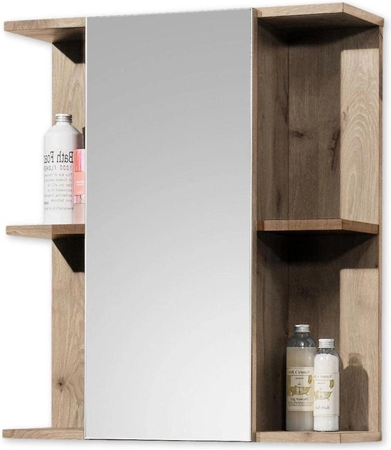 Specchio bagno - VISTA 54-565-EY in Rovere Viking/Rietto verde - ca. 60 x 71 x 20 cm