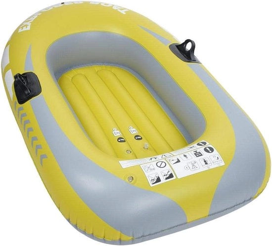 Barca gonfiabile per un adulto - 1 persona - kajak/kano in PVC - giallo