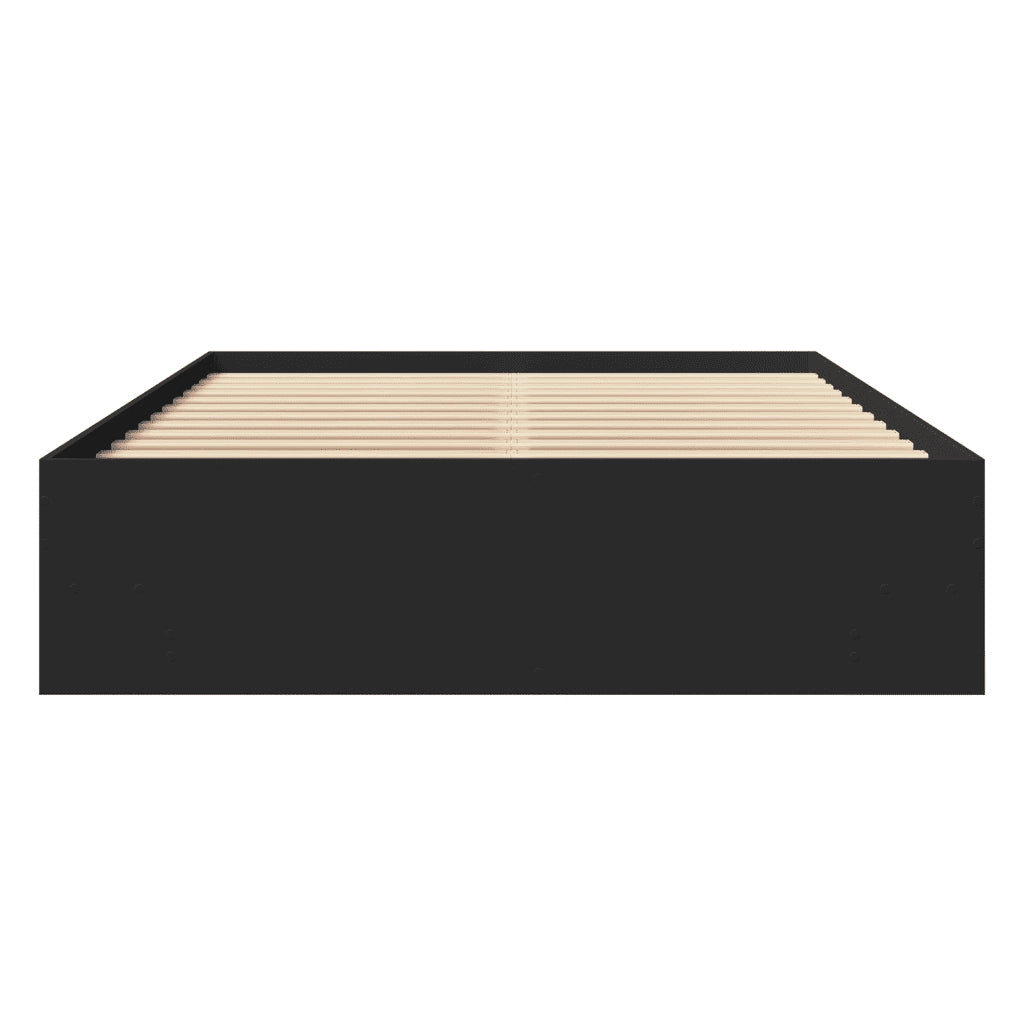 Giroletto-Struttura Letto Nero 120x200 cm in Legno Multistrato 425429