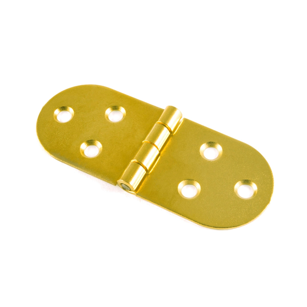 Cerniere a biscotto - 80 x 30 mm. - ferro ottonato - 2 pz.