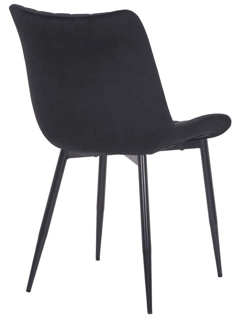 Set di 2 sedie Rahden in velluto nero