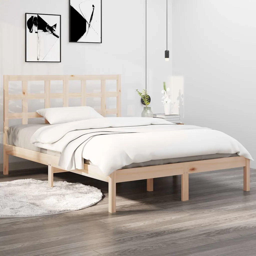Giroletto-Struttura Letto in Legno Massello 135x190 cm Double 504297
