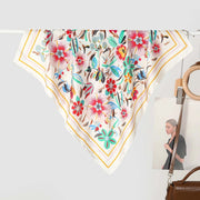 Nuova sciarpa da donna in seta stampata, stile coreano, sciarpa decorativa alla moda e versatile.