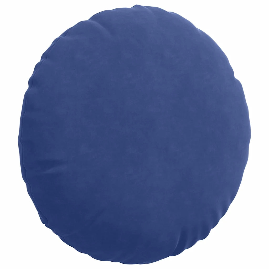 Cuscini per Seduta 2 pcs Blu Polizia Ø50 x 19 cm Velluto