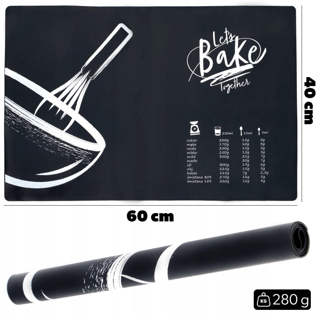 Tappetino da pasticceria in silicone KADAX 50x40 cm, grande, antiscivolo