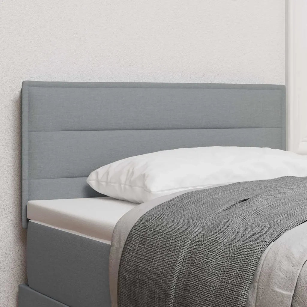 Testiera | Testata LED con strisce LED Grigio chiaro 90 cm Tessuto