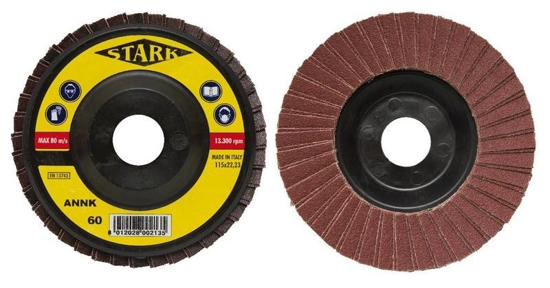 DISCHI ABRASIVI LAMELLARI 10 PZ DIAMETRO MM.115X22 GR.40 DISCO A LAMELLE