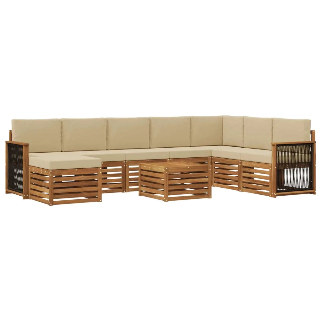 Set di divani da esterno 7 pz Naturale 3384744