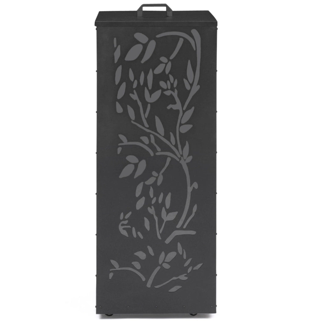 IDMarket - Depósito de pellets 55KG almacenamiento de pellets 35 x 35 x 92 cm - motivo floral