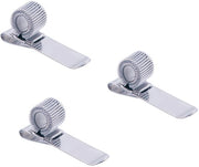 Penne 3-in-1 con clip orizzontale per penne, clip per penne per tas in metallo doppio, ideale per uso domestico, ufficio, medici e infermieri (argentato)