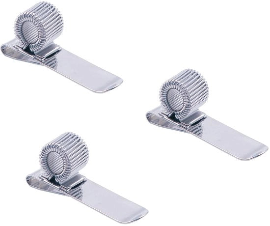 Penne 3-in-1 con clip orizzontale per penne, clip per penne per tas in metallo doppio, ideale per uso domestico, ufficio, medici e infermieri (argentato)