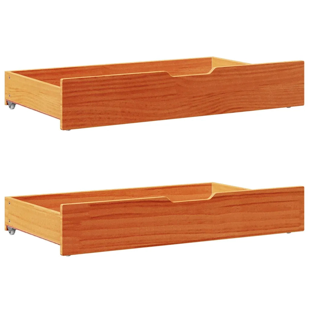 Letto senza Materasso Marrone Cera 200x200 cm in Legno di Pino