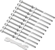Set di 20 chiavette a coda di rondine 6 pollici di lunghezza con viti 1/8" - fissaggio in acciaio inox T316 per pali in legno e metallo - supporto per rampe di accesso esterno