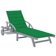 Lettino prendisole sedia a sdraio lettino prendisole letto da giardino mobili da giardino 200 cm con cuscino legno massello di acacia 02_0012394