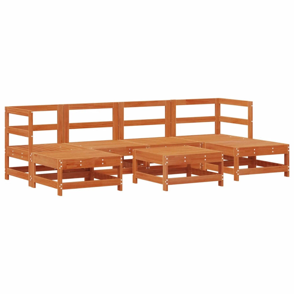 Set Lounge da Giardino 7 pcs Marrone Cerato