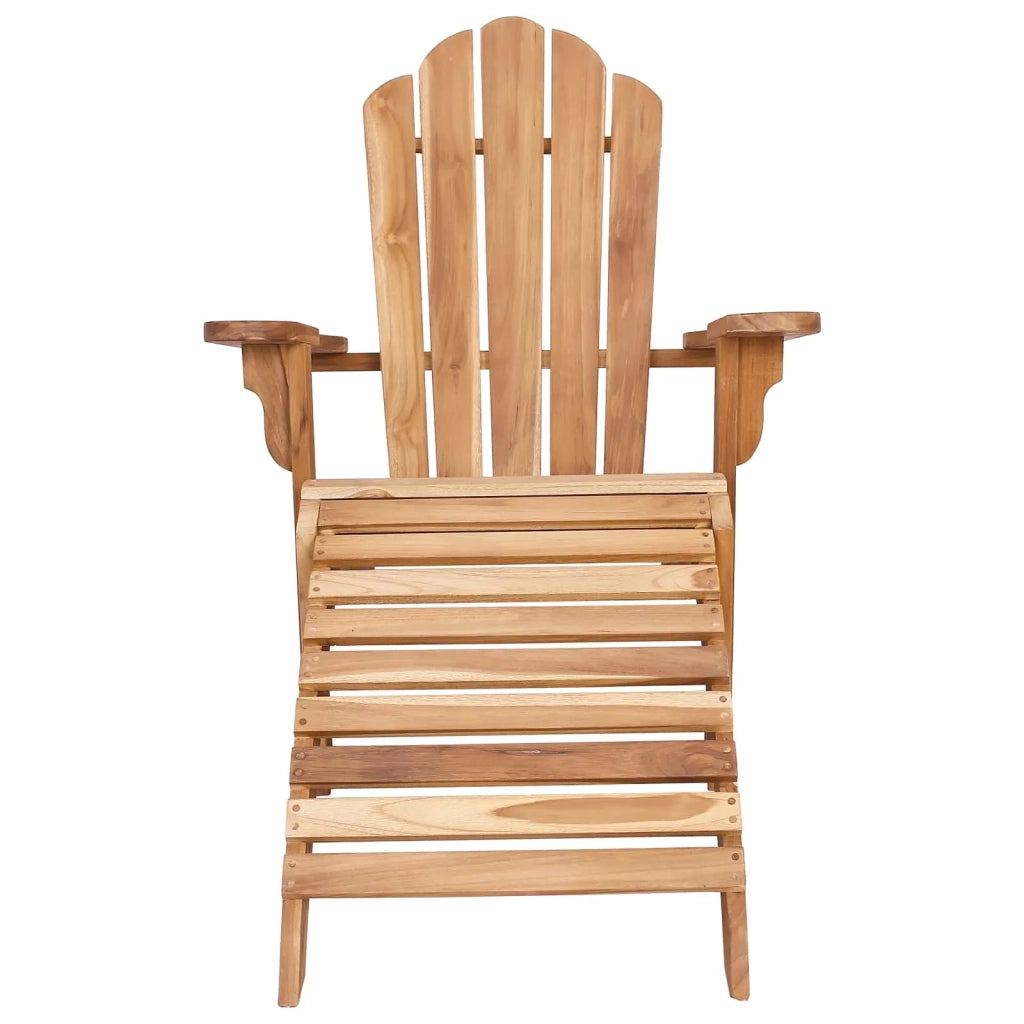 Sedia Adirondack da Giardino con Poggiapiedi Naturale 42041352