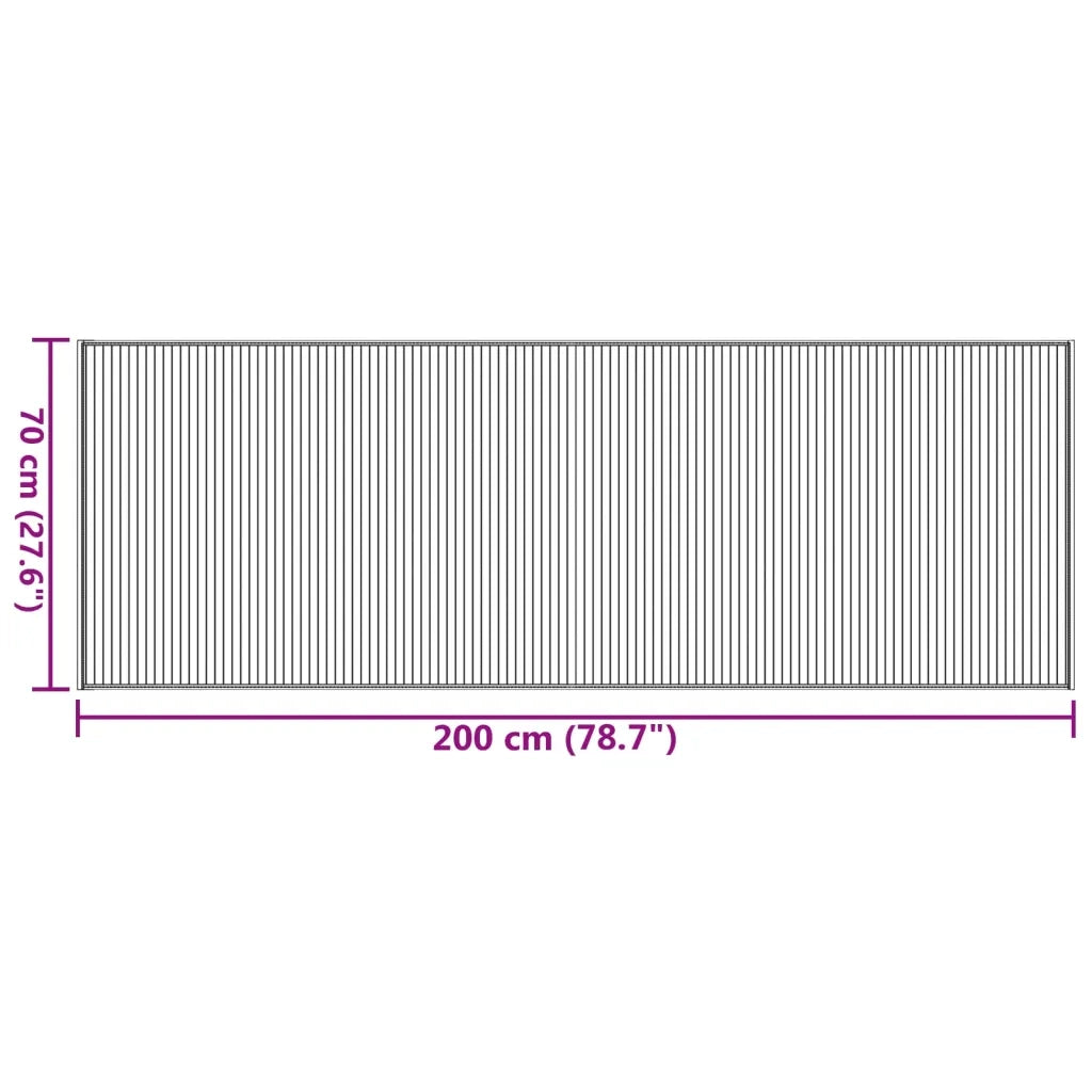 Tappeto Rettangolare Nero 70x200 cm in BambÃ¹