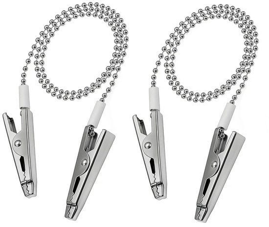 Clip per serviette in acciaio inossidabile - 2 pezzi - 30 cm - Clip per serviette per uso dentale - Orecchino per asciugamano - Accessori confortevoli - Clip per serviette con maniglia