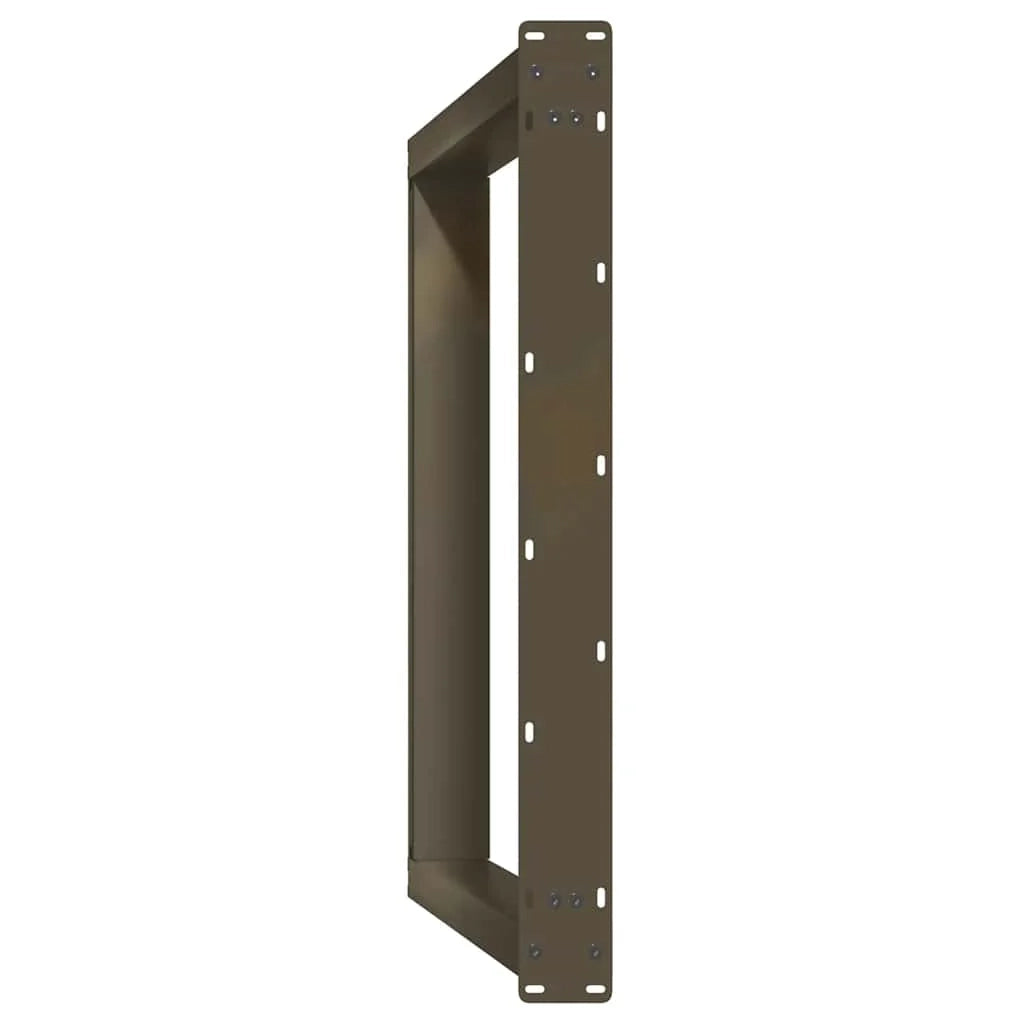 Set di 2 gambe regolabili per tavolo da pranzo a forma di U 100 x 73 cm in acciaio verniciato a polvere naturale 02_0057087