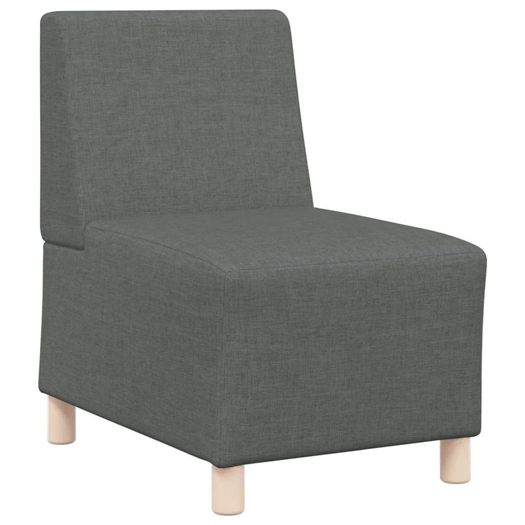 Divano componibile senza braccioli grigio scuro 55 cm in tessuto 4108469